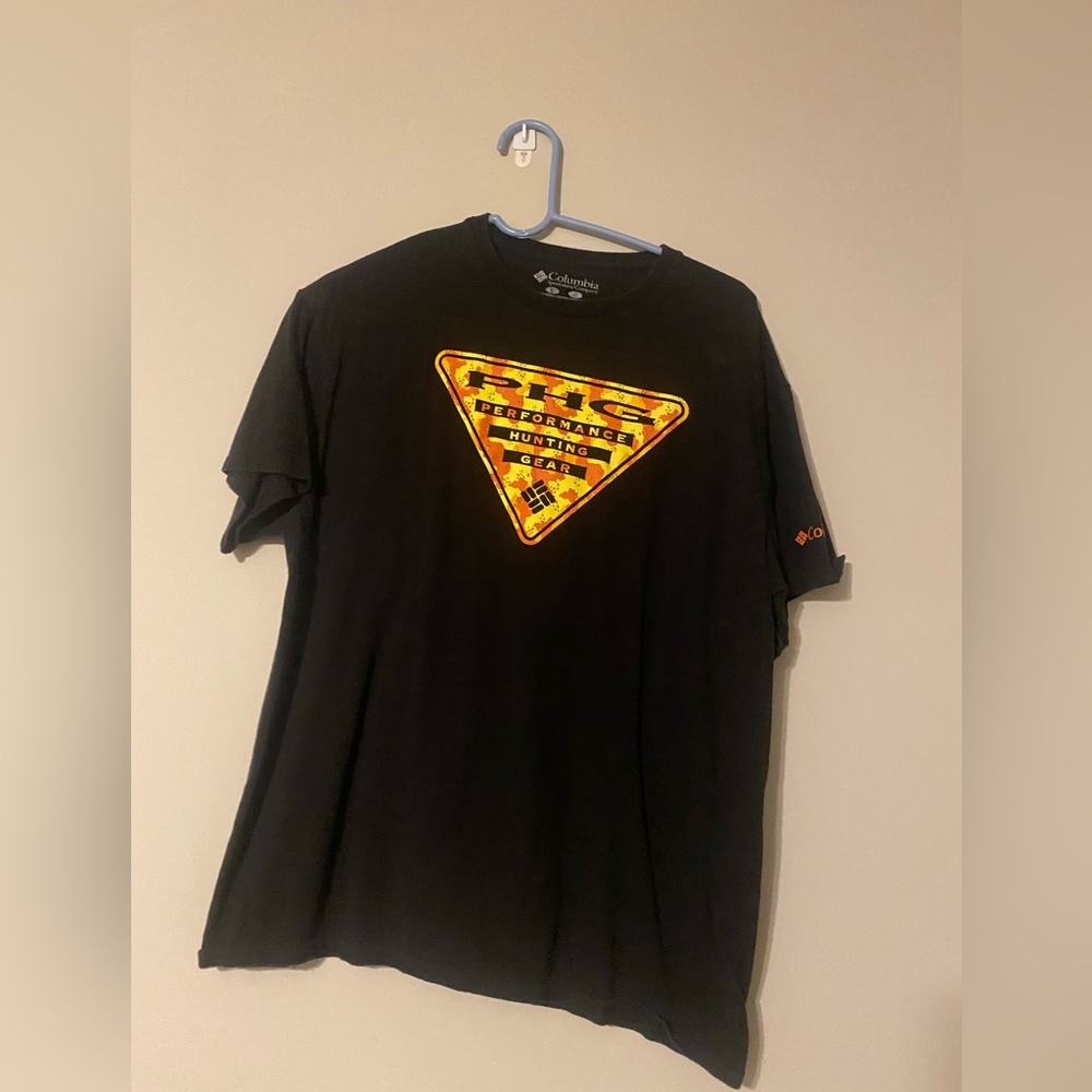 Men’s Columbia PHG Shirt Black + Yellow Large